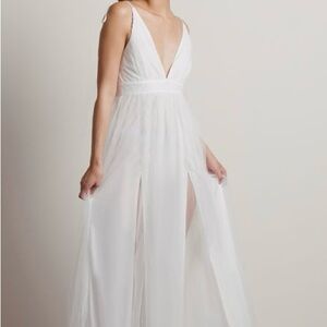 White Aline maxi dress